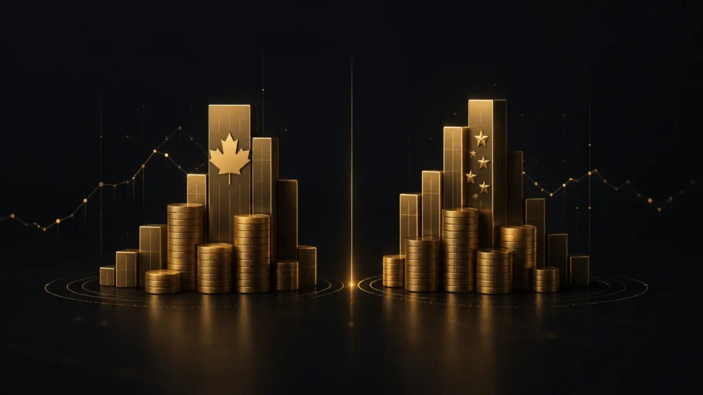 Comparaison de titres à dividendes canadiens et américains sélectionnés par intelligence artificielle